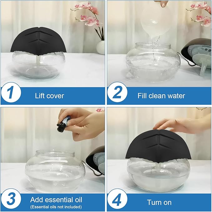 Water-Based Purifier Air Washer, Air Revitalizer & Freshener, Air Fresher with 7 LED Color Changing Light for Rooms (Blue)