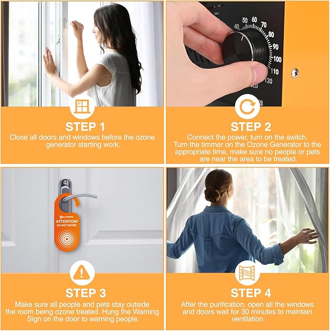 Ozone Generator – 80,000mg/h High-Capacity O3 Air Purifier for Odor Control Home, Kitchen, Car, Office, Basement, Pets, and Smoke – Covers Up to 6,000 Sq Ft