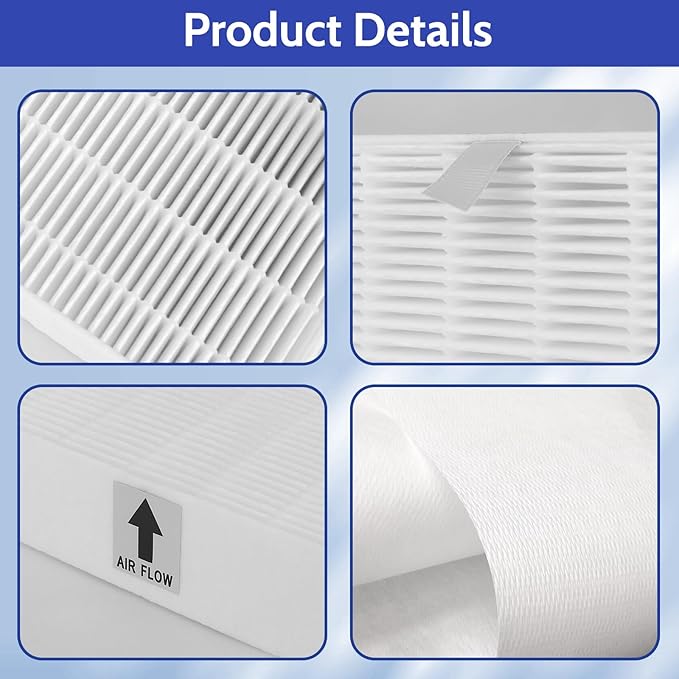 HPA300 HEPA Filter Replacement for Honeywell Air Purifiers, 6 Pack H13 True HEPA for HPA300 HPA304 HPA200, HPA3100-HPA3300, HPA5100-HPA5300 and HPA8350 Series, HRF-R3 Filter R