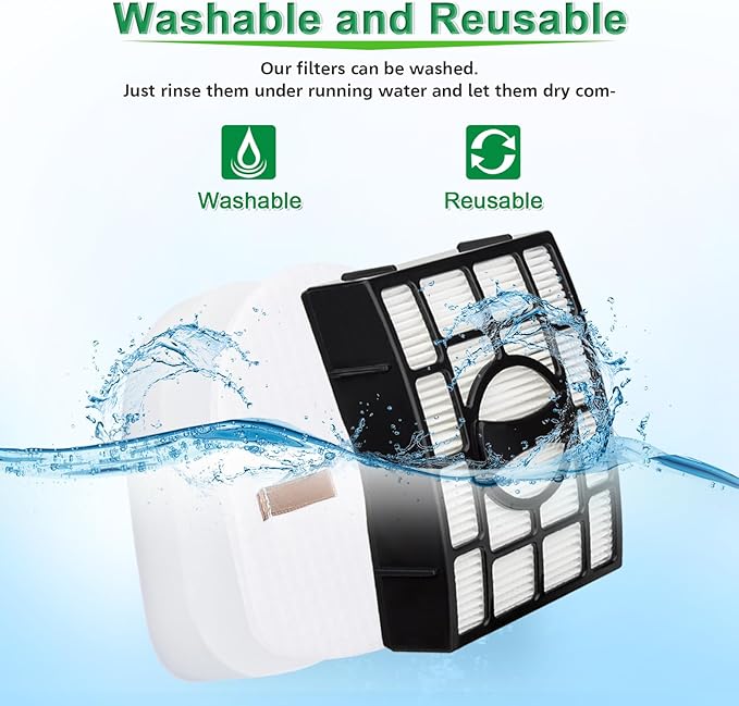 1+2 Pack Filter Replacement for Shark UV730 ZU561 UV725 CU530 UV650 ZU560 ZU562 ZU572 ZD201 ZD400 Navigator Rotator Lift-Away Upright Vacuum, Part XFFK560 & XHEPA560, XFFKZD400 & XHFZD400