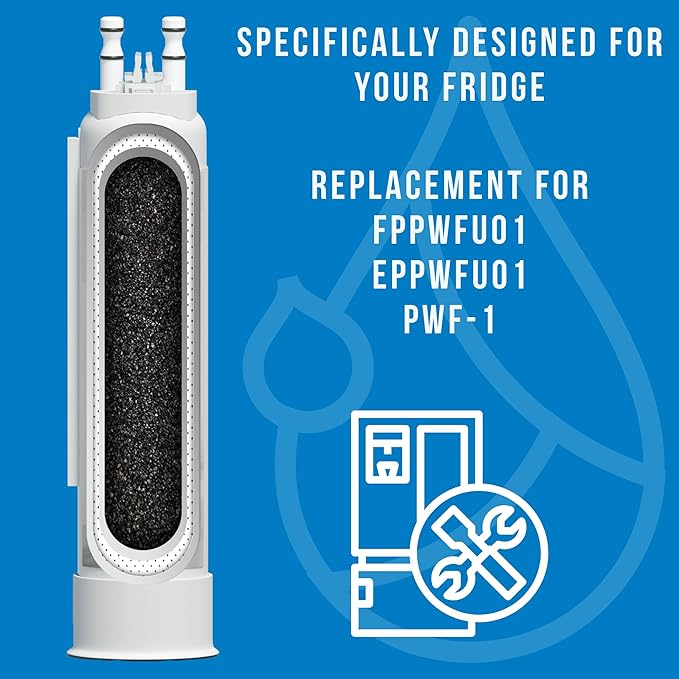 FPPWFU01 Water Filter Replacement for, Compatible with Frigidaire FPPWFU01 Water Filter, EPPWFU01 PureAdvantage PurePour PWF-1 (2 Pack)