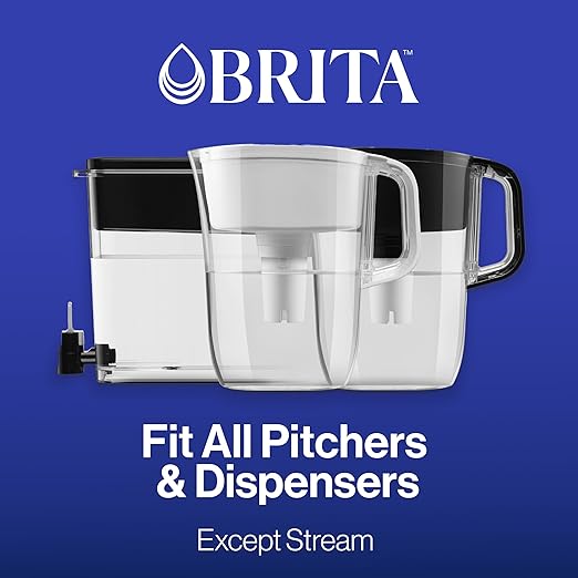 Brita Everyday Elite Water Filter Pitcher, Removes 99% of Lead, Includes 1 Filter, 10-Cup Capacity, Black