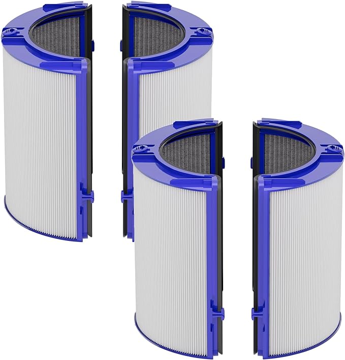 Leemone True HEPA+Carbon Filter 2-Pack Replacement for Dyson PH01 PH02 PH03 HP06 TP06 HP07 TP07 HP09 TP09 360° Combi Glass Purifying Fans, Compatible with Dyson Pure Cool Hot Air Puri-fier (Blue)