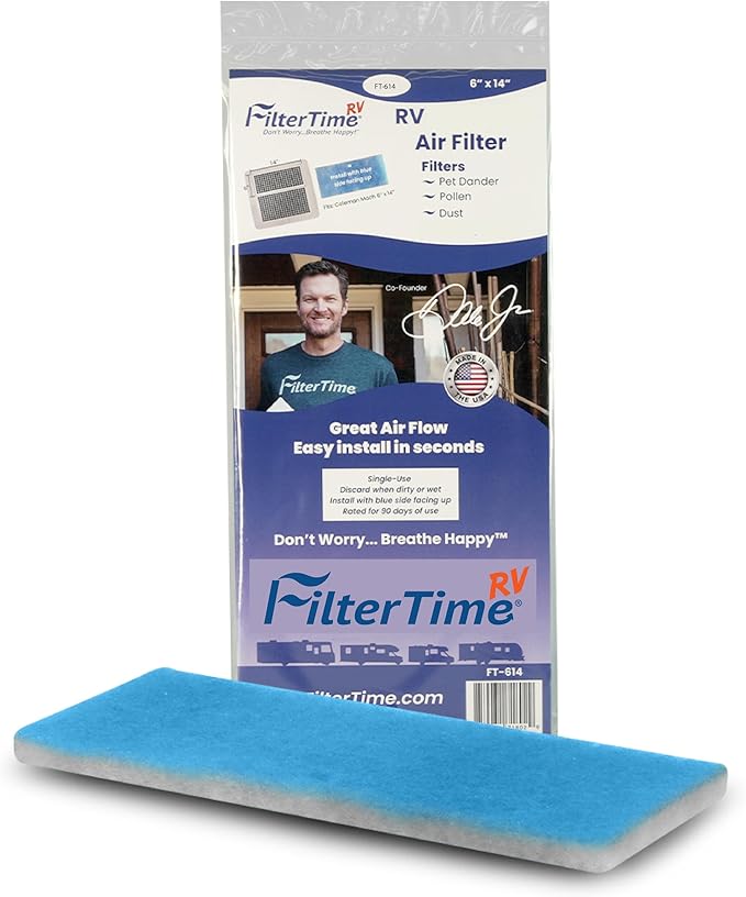 RV FT-614 RV Air Filter 6”x14” AC Filter Replacement for specific Coleman Mach with a 6"x14" filter (1 filter per pack) MERV 6 Replaces Original Standard Air Filter | Made in USA…