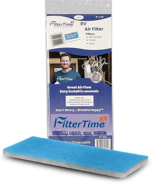 RV FT-614 RV Air Filter 6”x14” AC Filter Replacement for specific Coleman Mach with a 6"x14" filter (1 filter per pack) MERV 6 Replaces Original Standard Air Filter | Made in USA…