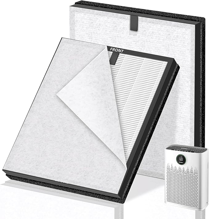 HAP603 Replacement Filter for ECOSELF HAP603 Air Purifier,3-in-1 H13 True HEPA High-Efficiency Activated Carbon Filter,2 Pack
