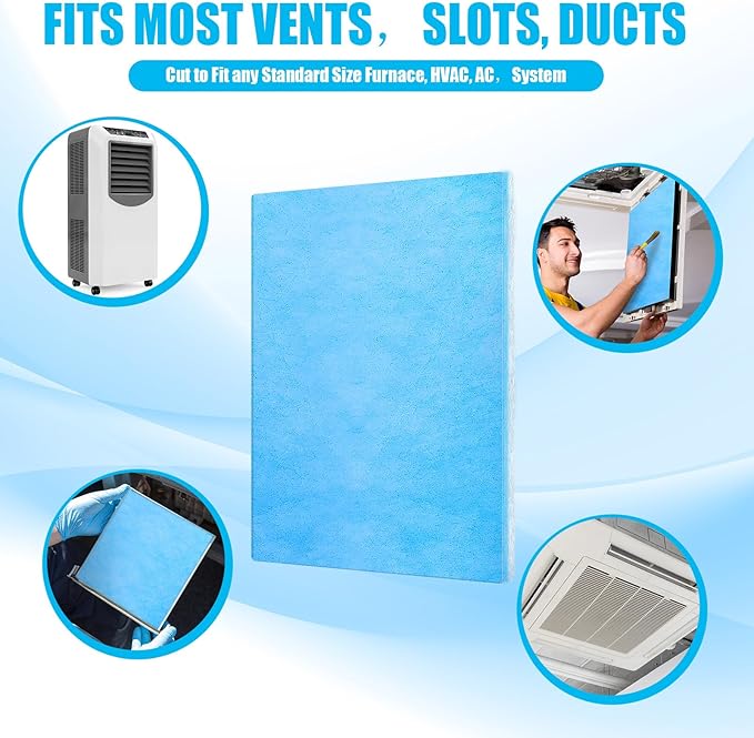 Frienda 6 Pcs Washable Reusable Furnace & Air Conditioner Filter Merv 6 Replacement Cut to Fit Ac Filters for HVAC Furnace Vents(25 x 16 inch)