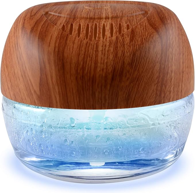 Water-Based Purifier Air Washer, Air Revitalizer & Freshener, Air Fresher with 7 LED Color Changing Light for Rooms (DarkYellow)