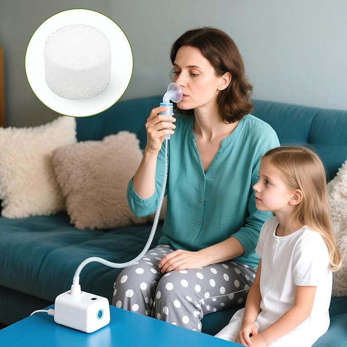 100 PCS Replacement Air Filter Sponge Nebulizer Filters Replacement Round Sponge Air Filter Replacements for Compressor System Accessories White