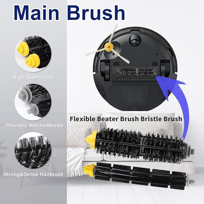 21 PCS Accessories for i Robot Roomba 692 694 536 551 552 564 585 589 595 614 618 620 650 651 660 665 680 690 Robot Vacuum, Replacement Parts Main Brush, Side Brush, Filter