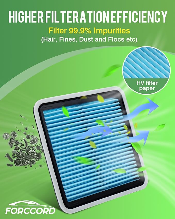 Cabin & Engine Air Filter Fit for Subaru Forester 2009-2018 H4 2.5L, Forester 2014-2018 H4 2.0L Activated Carbon Cabin Filter Replacement CF10930 16546AA090 Car Accessories