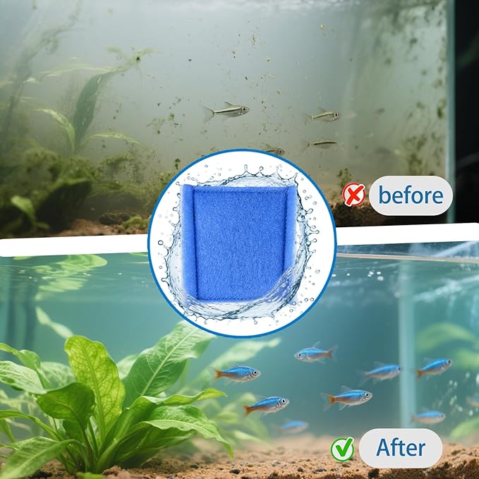 6 Pack Aquarium Filter Cartridges Replacement Filter Pad Compatible with Rite-Size C – Fits Marineland Penguin PRO 275/375 & Penguin 200/350 Power Filters