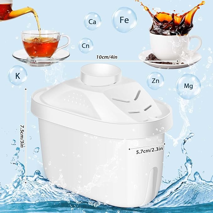 9 Pcs Alkaline Water Filter Replacement Alkaline Water Pitcher Replacement Cartridge for Improve Alkaline, Healthy Drinking Water