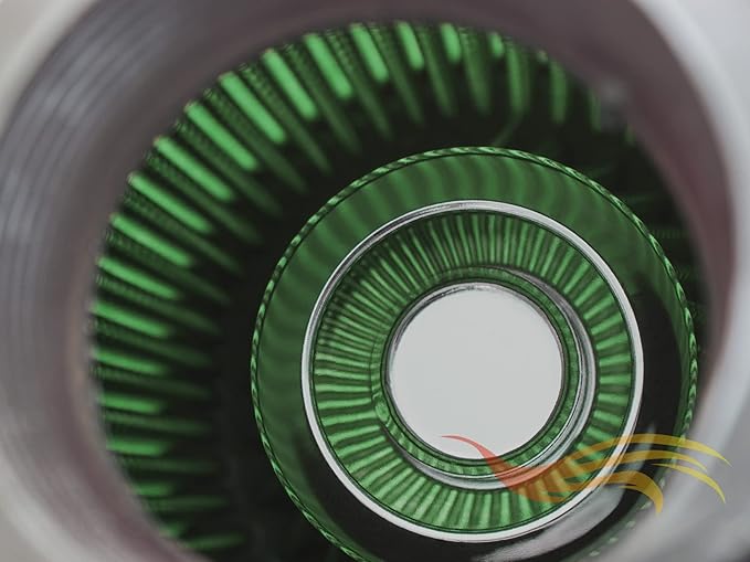 GREEN 3" 76 mm Inlet Cold Air Cone Replacement Quality Performance Washable Clamp-On Dry Air Filter