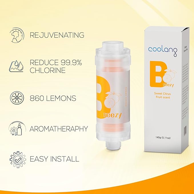 Universal Vita C Shower Filter: Unveil Radiant Skin & Hair with K-Beauty Secrets (Breezy-Sweet Citrus)