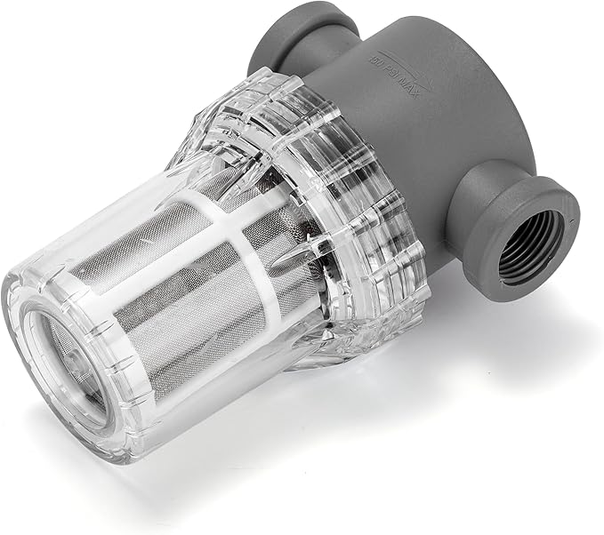 1/2'' Female NPT in-Line Strainer - Garden Hose Filter for High Pressure Washer, Sediment Filter with 60 Mesh Stainless Steel Screen (1/2'' 60 Mesh)