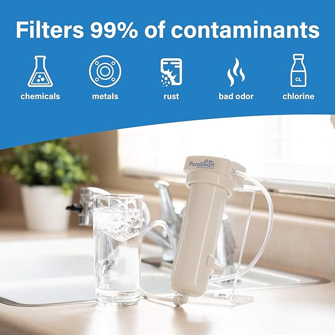PuroSmart High Flow RO System, Counter Top Home Water Treatment System | Compact Countertop RO System | Great for Apartments & Rentals | Applied Membranes PSCT50