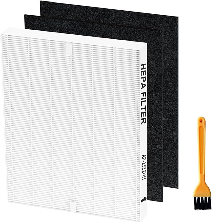 AP-1512HH Replacement Filter for Coway Airmega Air Purifier, True HEPA 2 Carbon Filters, Compatible with Part #3304899