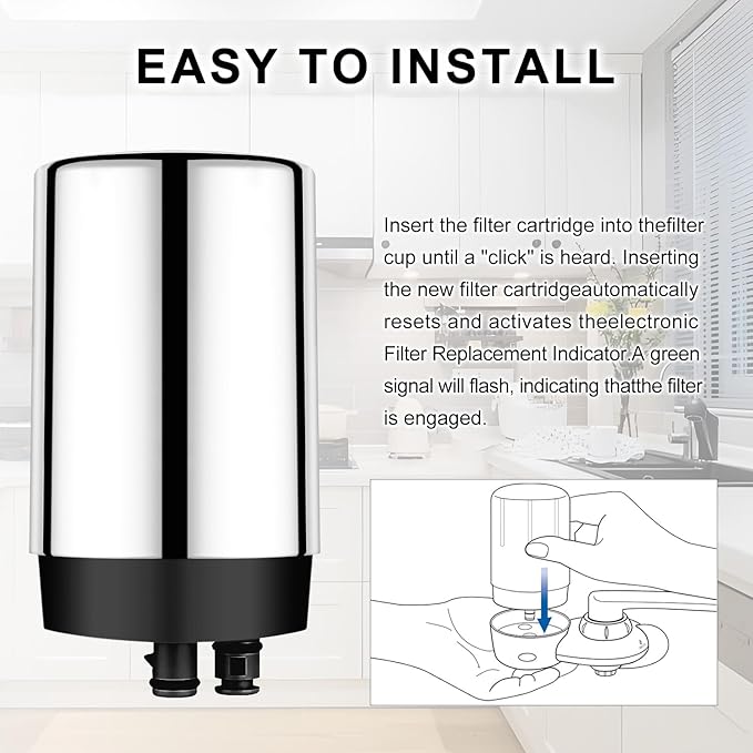 Faucet Water Filter Replacement for Brita®Faucet Filter，Brita® FR-200, FF-100， Replacement Filter-3 piece,silvery。 (7027 3 pack silvery)