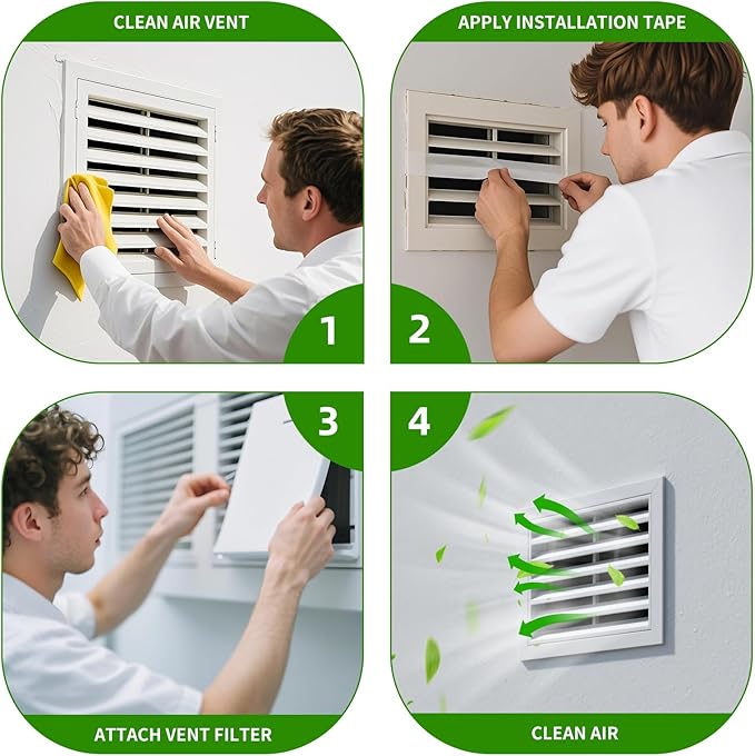 Air Vent Filters 20x100 Inch,Electrostatic Filter Media,Cut-to-Size Air Filter Material for Home Floor, Grilles, Ceiling, HVAC Furnace Vents