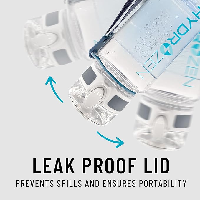 Hydrogen Water Bottle – 2-in-1 Portable Hydrogen Water Generator – Bottle with Flip Top Lid – SPE/PEM Technology – BPA-Free Tritan – Self Cleaning Function