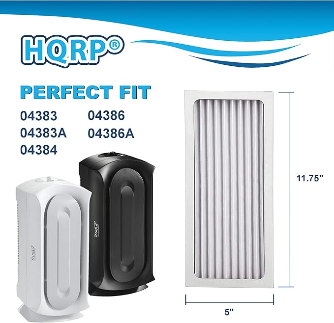HQRP Filter Set compatible with Hamilton Beach 04383 04384 04385 04386 TrueAir Purifiers, 2 HEPA-grade Filters plus 6 Carbon Filters