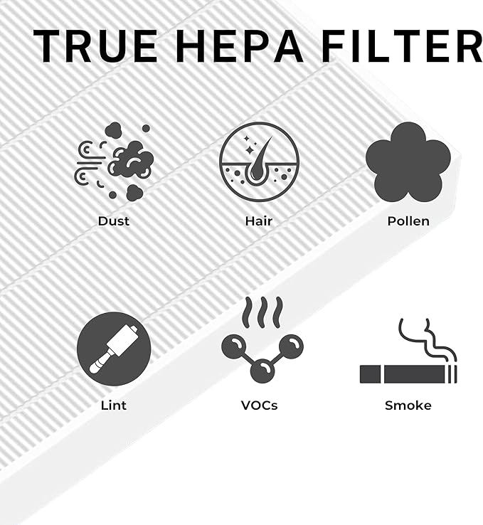 Nispira C545 HEPA Filter Replacement Ture HPEA For Winix C545 Air Purifier, P150, B151, 9300, Part Filter S 1712-0096-00 & 2522-0058-00, 113050 1 Set