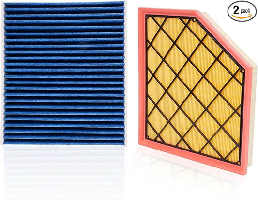 Cabin Air Filter and Engine Air Filter Fit for CADILLAC CT4 2.0L/2.7L(2026-2020), CT5 2.0L(2026-2020) Activated Carbon Cabin Filter Replacement CF11966 84498926
