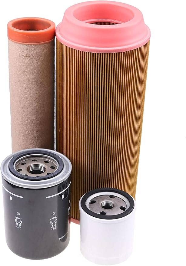 Solarhome Maintenance Filter Kit 1911112002 1911112001 K1C02032430 K1J30143170 Compatible with Takeuchi TL8 with Kubota V3307 Engine