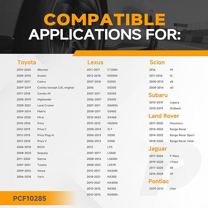 Premium Cabin Air Filter for Toyota & Lexus Camry Corolla RAV4 Highlander Tundra Outback 4Runner Sienna Prius ES350 Yaris Avalo 2005-2025, w/Activated Carbon replaces CF10285 8713902090