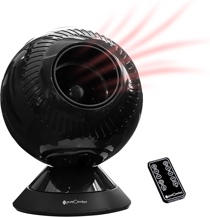 Greentech Environmental pureComfort YEAR-ROUND - Oscillating Fan and Heater - Powerful, Whisper-Quiet, and Adjustable Bladeless Airflow