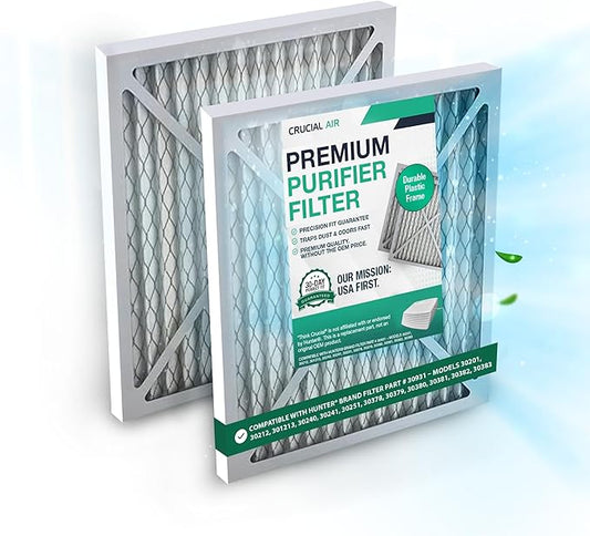 Crucial Air Purifier Filter – Compatible with Hunter® Brand Filter Part # 30931 – Models 30201, 30212, 301213, 30240, 30241, 30251, 30378, 30379, 30380, 30381, 30382, 30383 – Bulk Packs (2 Pack)