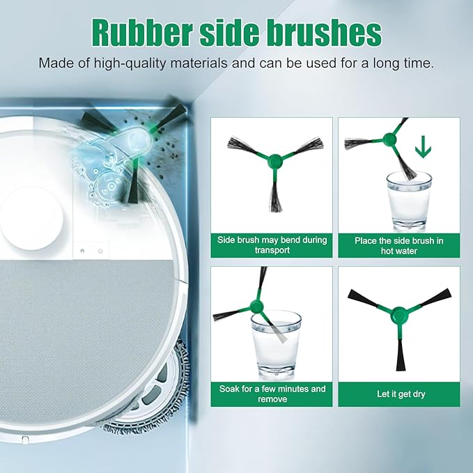 29 Pcs Accessories Kit for iRobot Roomba Plus 505 Combo /405 Combo Robot Vacuum, Replacement Parts Include 2 Roller Brush, 6 Mop Pads, 4 Hepa Filters, 8 Side Brush, 8 Vacuum Bags, 1 Cleaning Tool