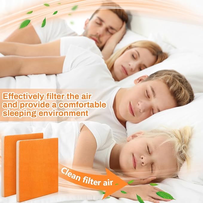 4 Pcs Filters Replacement Pads 10.5 x 10.5 Inches Replacement Filter Pads (Orange, White)