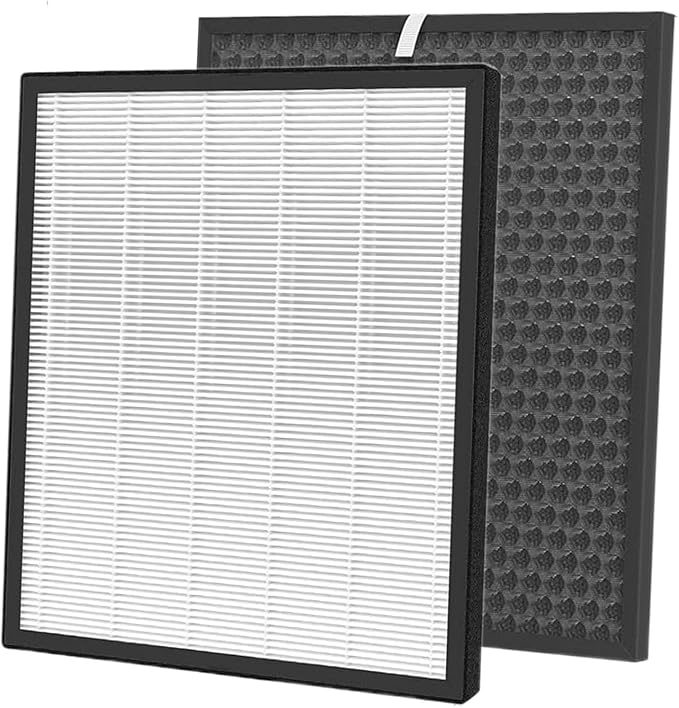 LV-PUR131 Replacement Filters Compatible with LEVOIT Air Purifier Models LV-PUR131s and LV-PUR13, LV-PUR131-RF,True HEPA and Activated Carbon Filters(1*HEPA Filter + 1 * Carbon Filter)