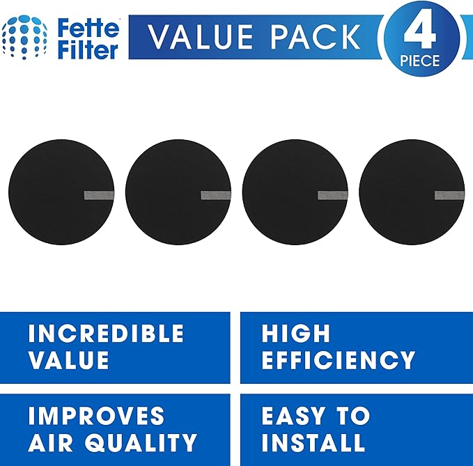 Fette Filter Replacement Filters for Bissell Vacuums Compatible with SurfaceSense MultiClean 3418, Pet Hair Eraser Turbo 3774F, PowerLifter 3404, and More. 4Pre-Motor Filters