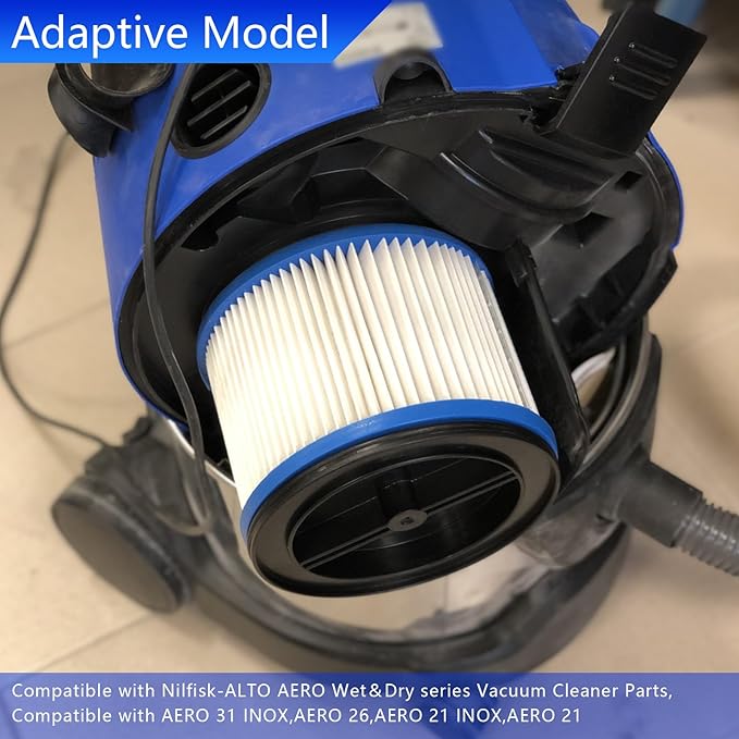 Replacement Cartridge Vacuum Hepa Filter, Compatible with Nilfisk Alto Aero 26,21,31,Wet＆Dry series Parts