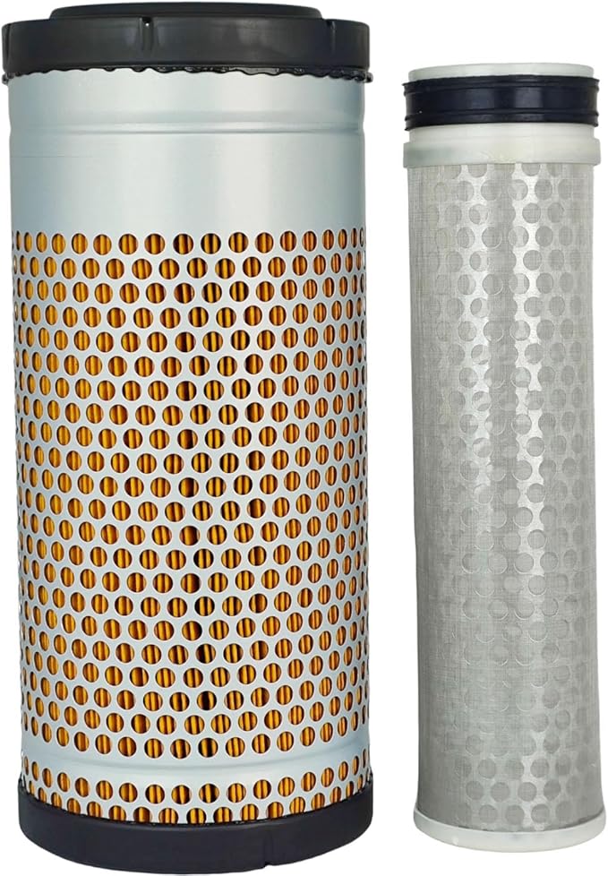 Outer Inner Air Filter Set RD158-42270 RD158-42280 Compatible with Kubota KX040-4 KX040-5 U48-5 R430 Compatible with John Deere 30G 35G 50G Excavator WA10854 WA10890 FYD00000374 FYD00001540