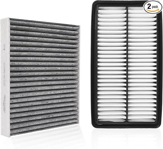 Cabin Air Filter and Engine Air Filter Fit for MDX 2016-2020, Passport 2019-2022, PILOT 2016-2022, Ridgeline 06-14/17-24 Activated Carbon Cabin Filter Replacement CF10134 CA12061 Accessories