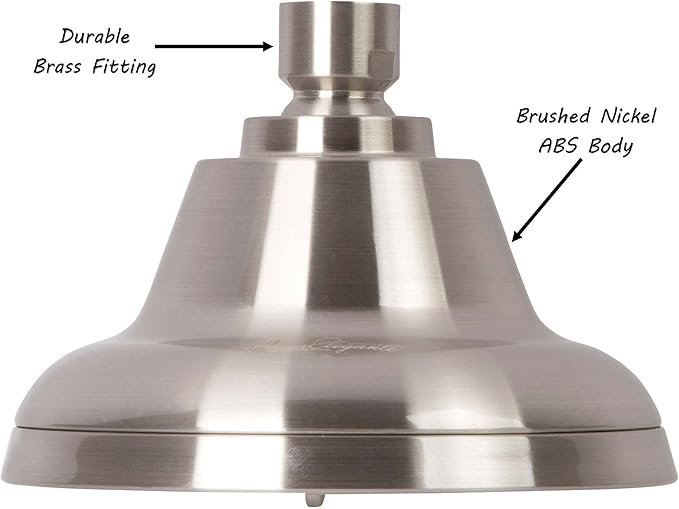 Shower Massage Head With Mist - High Pressure Boosting, Multi-Function, Massager Rainfall Showerhead For Low Flow Showers & Adjustable Water Saving Nozzle, 1.8 GPM - Brushed Nickel