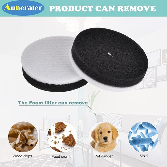 6Pack Auberaler Filters Compatible with EUREKA NEU100 NEU102 NEU10AE2 NEU10AE4 NEU10AE5 BDLCE101 BDLCE101C Airspeed Upright Vacuum Cleaner,Compare to E0106