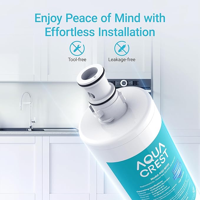 AQUA CREST 3US-PF01 Replacement Filter, NSF/ANSI 42 Certified Replacement for Advanced Filtrete® 3US-PF01, 3US-MAX-F01 Water Filter, Delta RP78702, Manitowoc K-00337, K-00338, HF20 HF25 HF27, 3 Pack