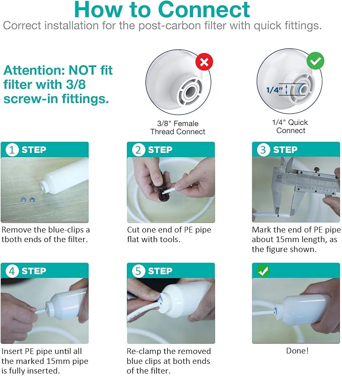 SimPure 5-Stage Reverse Osmosis Replacement Filter Set with 75 GPD RO Membrane, 5pc Pre & Post Replacement Cartridge Pack Kit for Standard 5-Stage Reverse Osmosis RO Systems