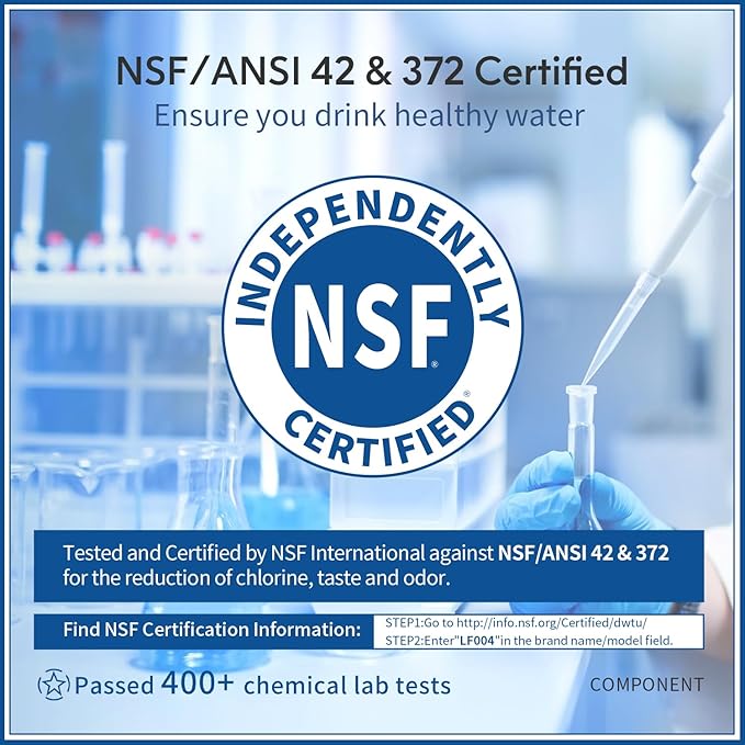 Lifefilter Water Filter Replacement for Pitcher Filters and Dispenser Filters, ZR-001 ZR-003 ZP-600 ZR-017, Multi-Stage Filter System, Reduce TDS, PFOA/PFOS, Chlorine, 4 Pack