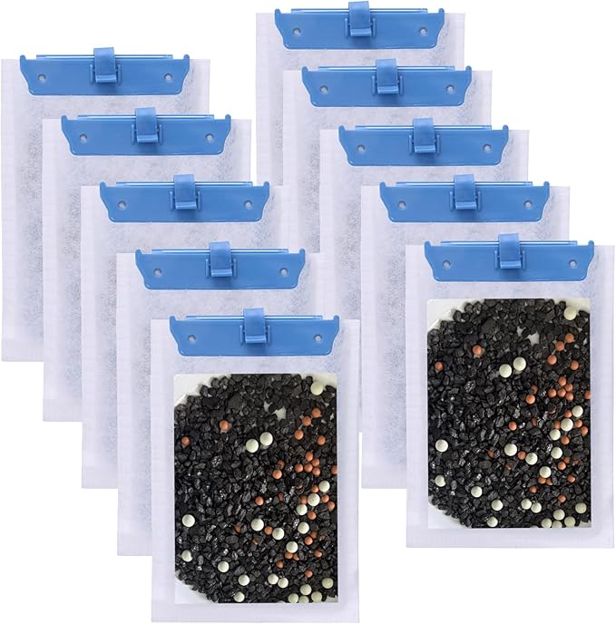 10-Pack Large Replacement Filter Cartridges Compatible with Tetra Whisper Bio-Bag for Whisper 20i, 40i, IQ20, IQ30, IQ45, IQ60, PF20, PF30, PF40, PF60 – Keeps Aquarium Water Clean & Clear