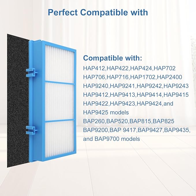 4 PACK Aer1 Replacement Filters for Holmes AER1 Air Filter Replacement for HAPF30AT and HAP242-NUC, 4 Filters + 8 Carbon Enhanced Filters