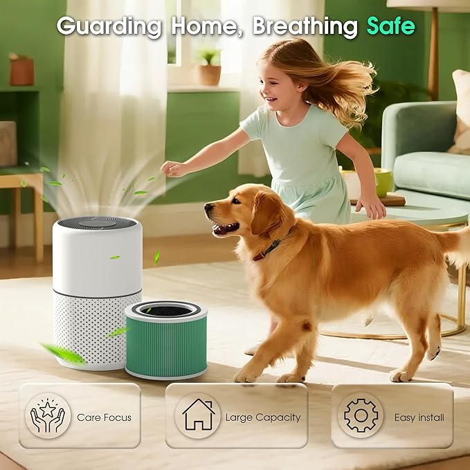 Core 300 Filter Replacement Fit for Levoit Core 300 Core 300-RF-TX (Green), 3-in-1 Filter