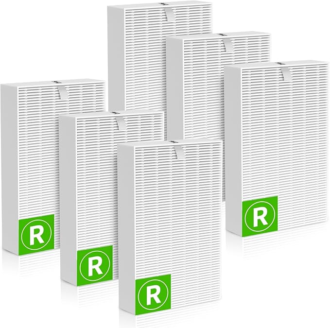 HPA300 HEPA Filter Replacement for Honeywell Air Purifiers, 6 Pack H13 True HEPA for HPA300 HPA304 HPA200, HPA3100-HPA3300, HPA5100-HPA5300 and HPA8350 Series, HRF-R3 Filter R