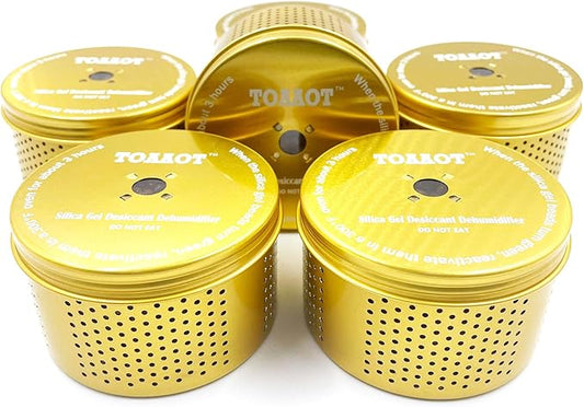 Gun Safe Dehumidifier, Moisture Absorbers, TOAAOT 200g Silica Gel Canister for Gun Case, Tool Box (6 Units)
