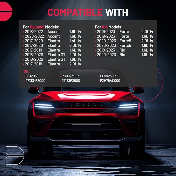 BDFHYK 2PC CF12058 Cabin Air Filters with Activated Carbon Compatible with Hyundai Accent 2018-2022, Elantra 2017-2020, Elantra GT 2018-2020, Compatible with Kia Forte 2019-2023, Forte5/Rio 2020-2023